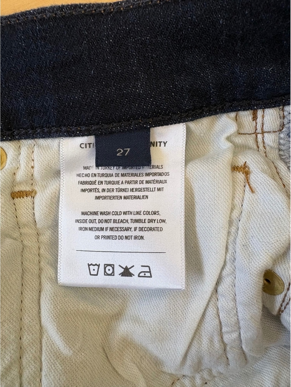 NWOT Citizens of Humanity Genova Bootcut Jeans Dark Wash Cashmere Blend Size 27 - Picture 8 of 9